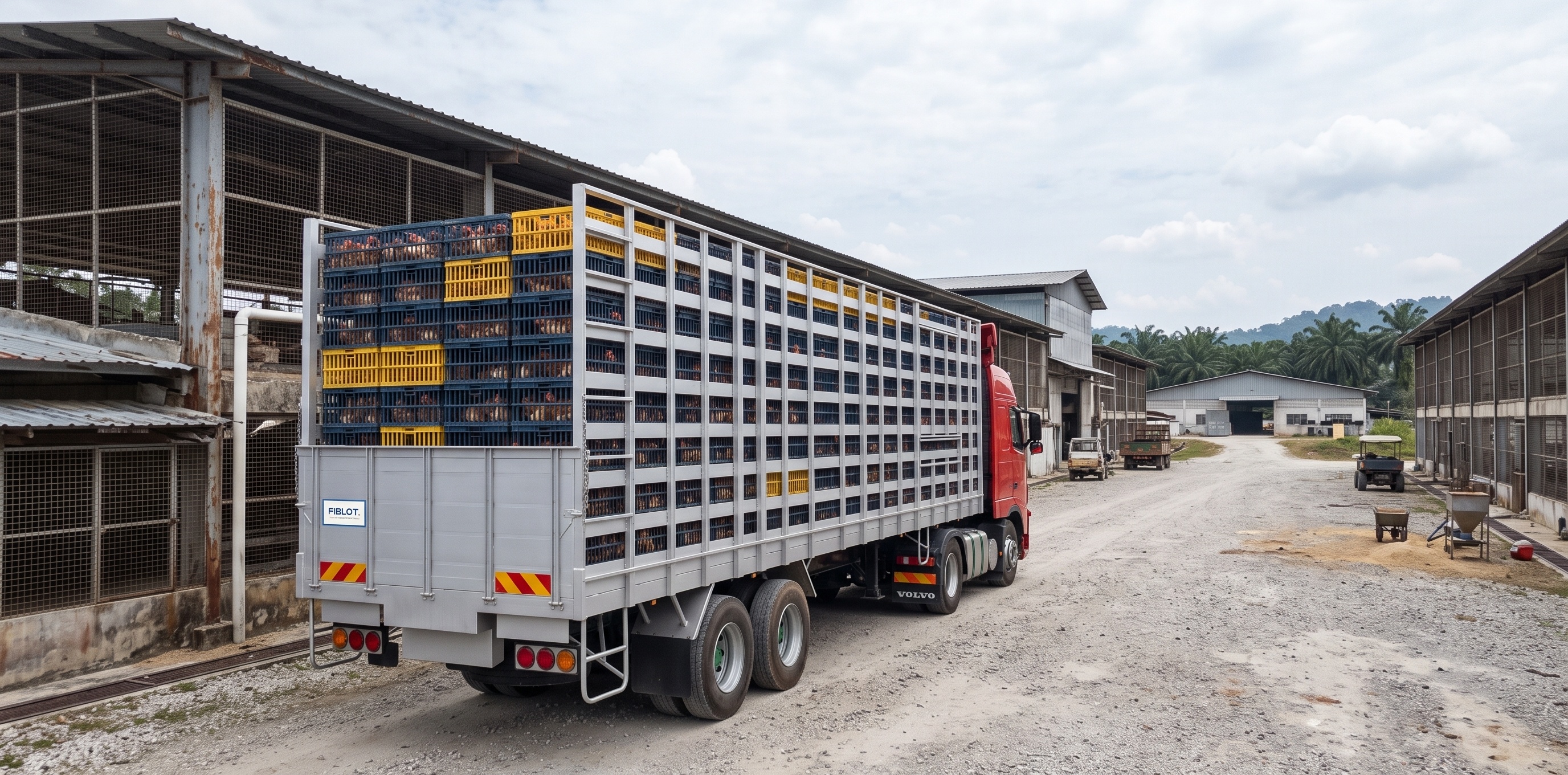 Poultry Truck with ventilated slatted body