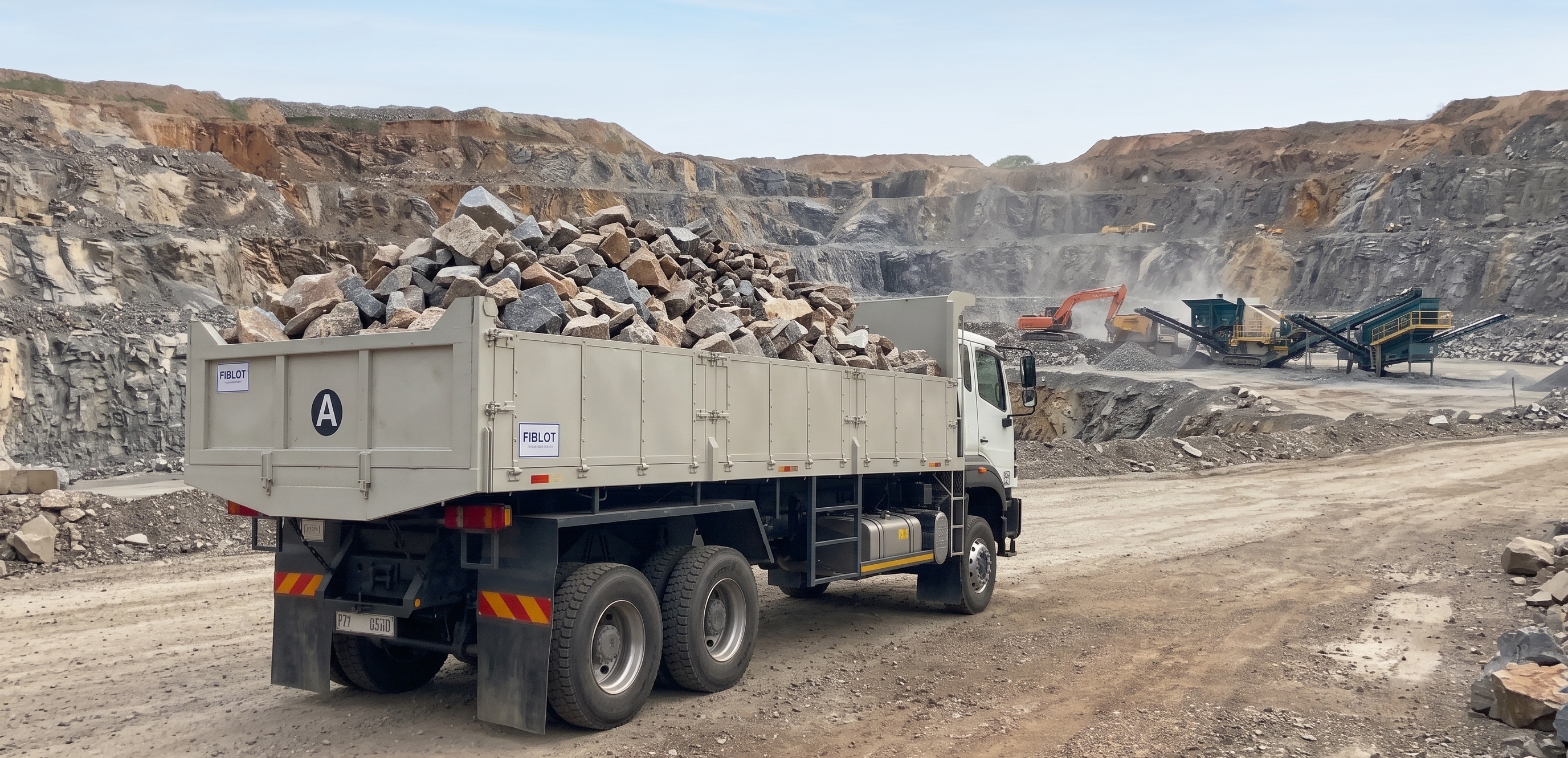 Tipper Lorry working in a quarry